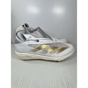 Size 13 Adidas Adizero Impact+ Metal Baseball Cleat Gray/Gold IF8483 Mens NEW